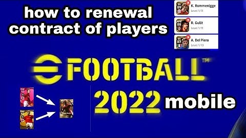 How to renew players contract in e-football 2022 mobile (iconic moment /legendary) #efootball2022