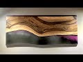 Epoxy Resin wall art - Pink,  Black Walnut Wall Hanging