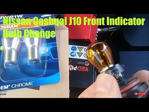 Nissan Qashqai J10 Front Indicator Bulb Change Using Osram Chrome Diadem Replacements