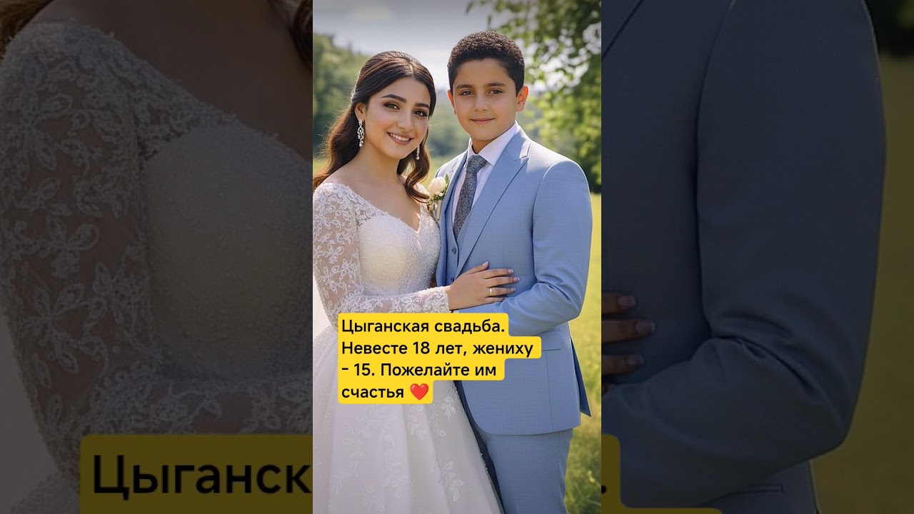 Цыганская свадьба.Невесте 18 лет, жениху - 15. Пожелайте им счастья ❤️