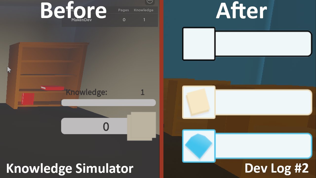 Updating the UI in my Roblox Game | Knowledge Simulator DevLog #2 - YouTube