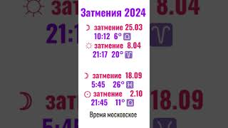 🔴 4 затмения 2024 года