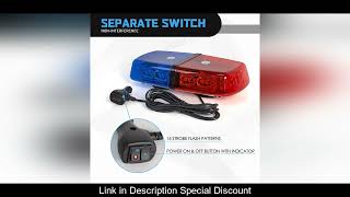 Car Roof Top Strobe Lights 36 LED Emergency Warning Safety Beacon Magnetic Mount For Truck Ambulance