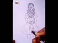Girl drawing easy #drawing #viralvideo #shorts