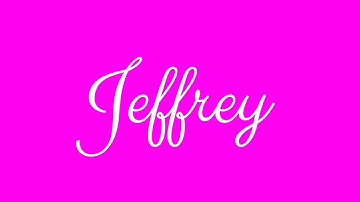 Learn how to Sign the Name Jeffrey Stylishly in Cursive Writing