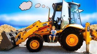 Экскаватор JCB 3CX работает Кирилл едет на мини-экскаваторе | Toys 2 Boys