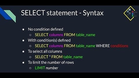 Querying Tables with SQL Part 1 (DAS13 by Myanmar Data Science)