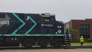 🌧️🚂 Not Even the Rain Can Stop Us! FEC 431, 411 & 818 at Bowden Yard!