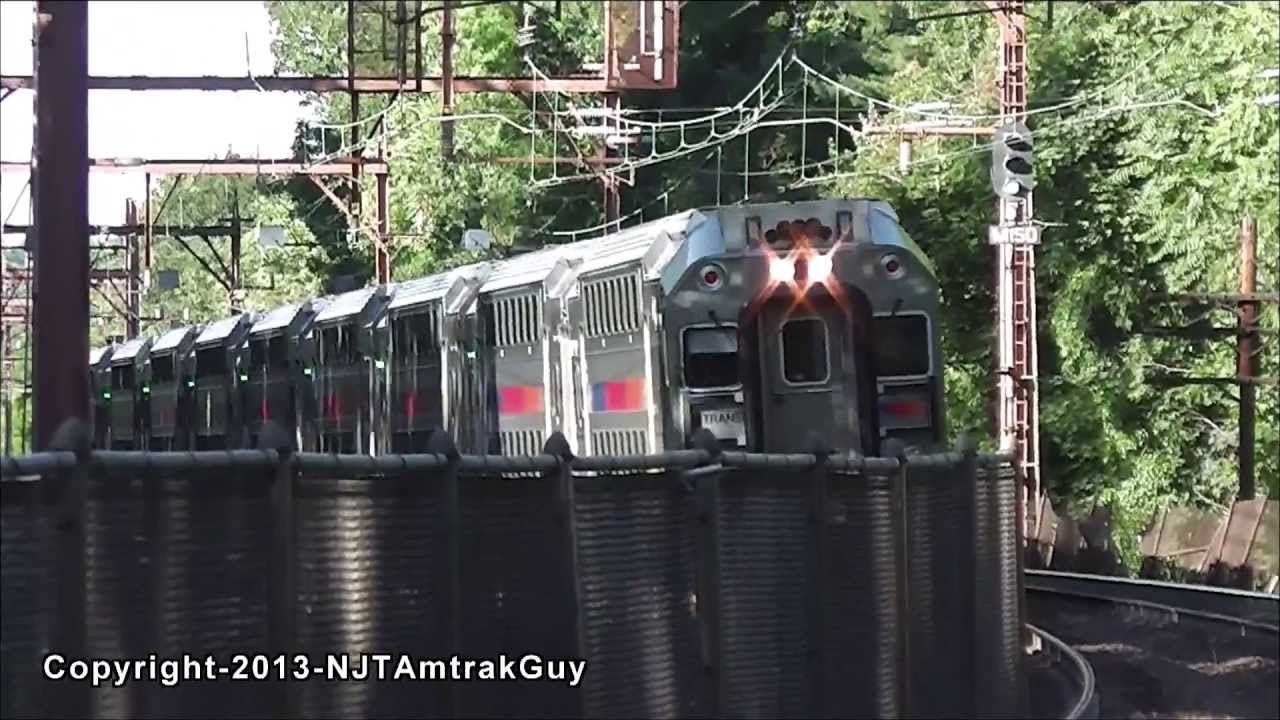 NJ Transit trains railfanning at Maplewood part 1 YouTube