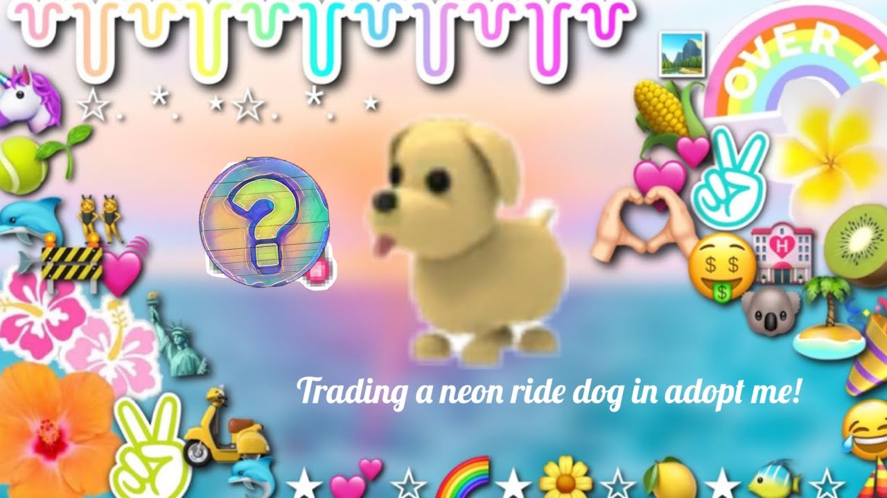 Neon Ride Dog Trading a neon ride dog in adopt me! - YouTube