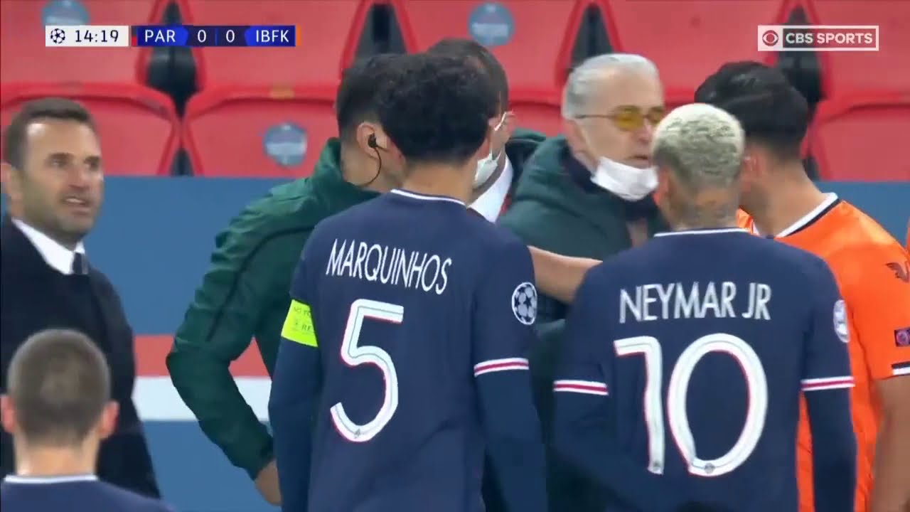 UEFA Champions League | PSG v İstanbul Başakşehir | Teams walk off after alleged RACIAL ABUSE