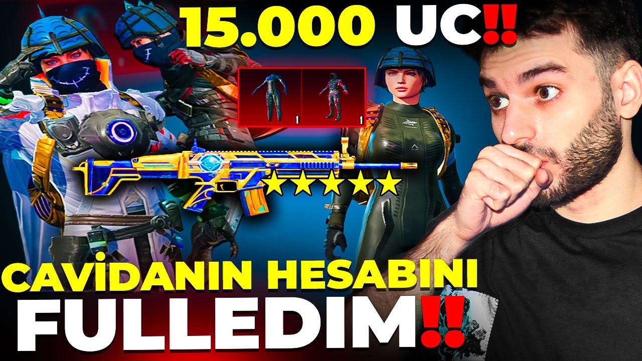 15.000+ UC!! 😮 CAVİDANIN HESABINI FULLEDİM!! 🔥 | PUBG MOBILE