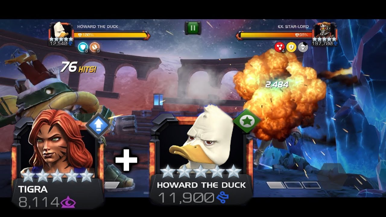 Howard The Duck w/ Tigra Synergy - Labyrinth Star-Lord Takedown