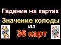 ЗНАЧЕНИЕ КАРТ ПРИ ГАДАНИИ.(Колода 36 КАРТ)