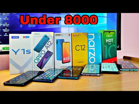 Vivo Y1s Oppo A12 Redmi 9i Realme C12 Realme Narzo 30A infinix Hot 10 Play under 8000