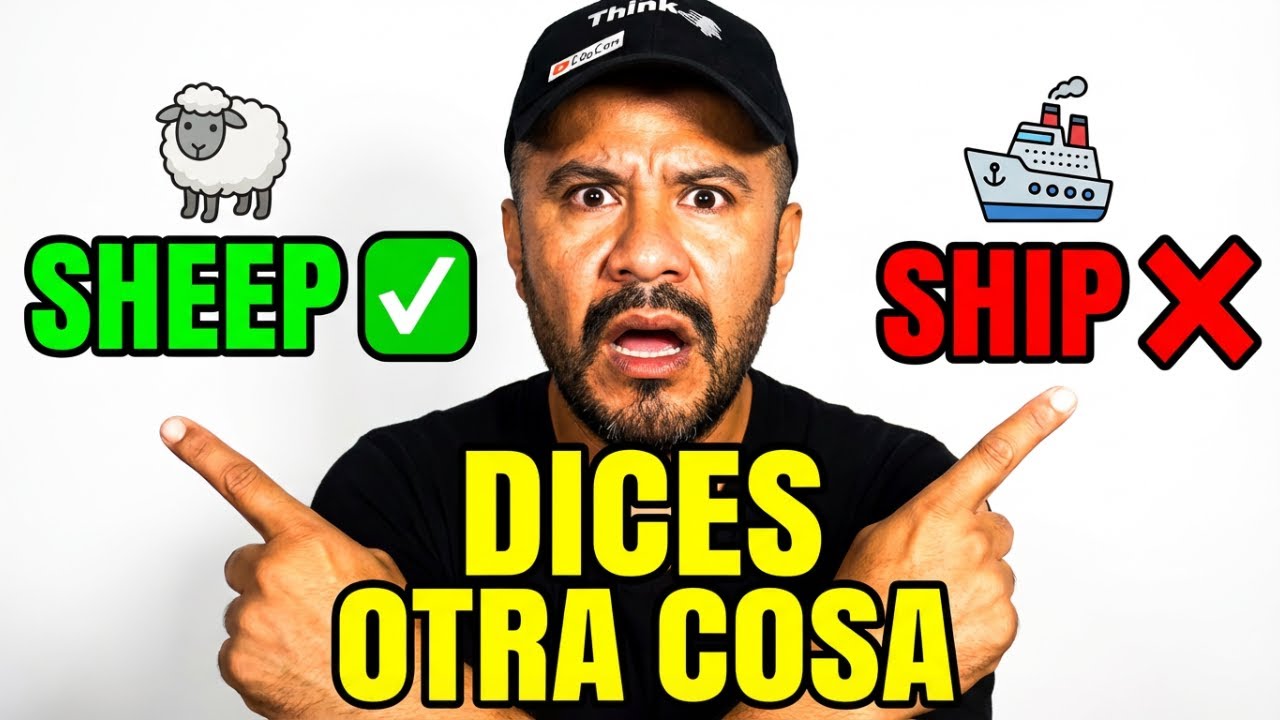 👉 Este error cambia lo que dices en inglés (sheep vs ship)
