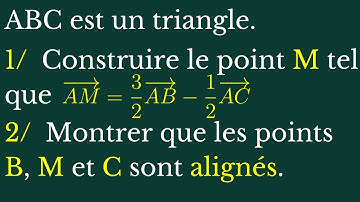 Calcul vectoriel: Comment construire un point et montrer que trois points sont alignés. 3ième-2nde S