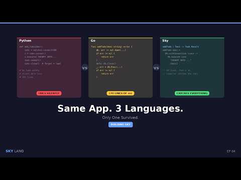 My AI-Built Language vs Python vs Go: Building a Real App