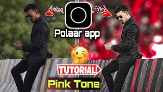 How to polarr app pink tone in photo!just 2 step pink colour in polarr app!How to edit photo polarr screenshot 5