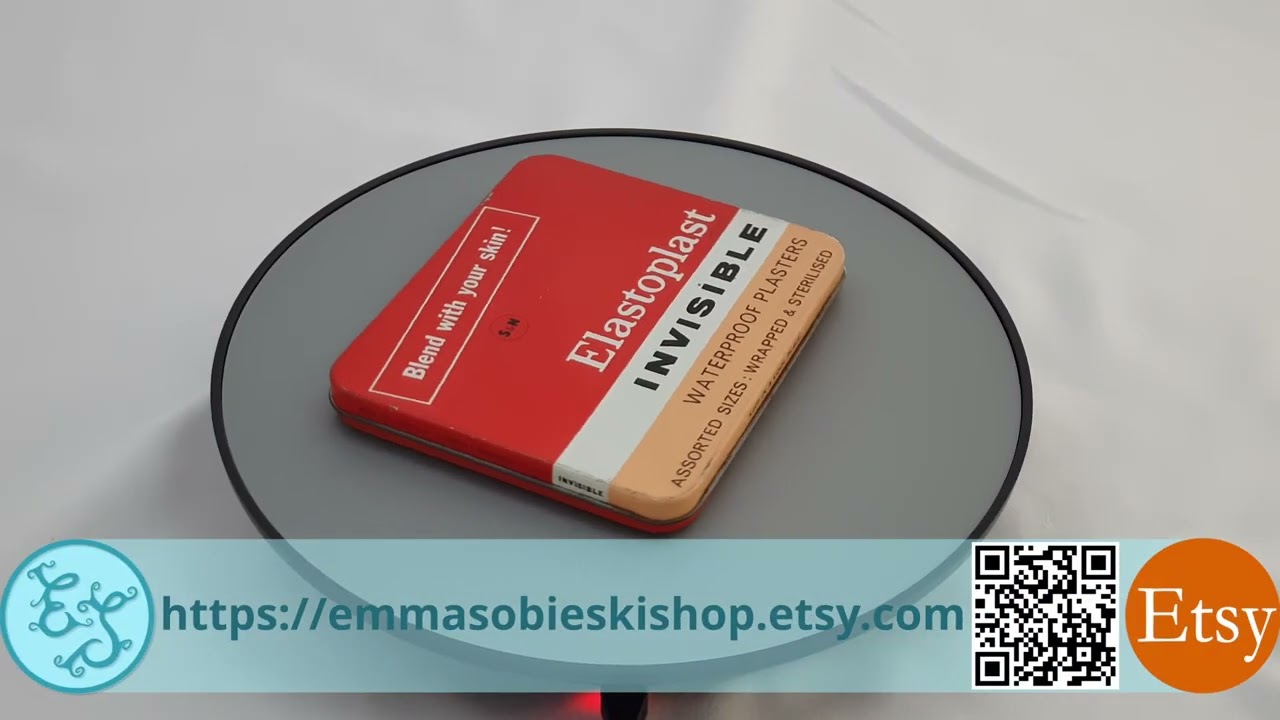 Vintage Elastoplast Invisible Tin Smith & Nephew Ltd - c1970s