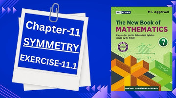 Exercise-11.1 (SYMMETRY) Chapter-11 Class-7 ML Aggarwal NCERT CBSE Math