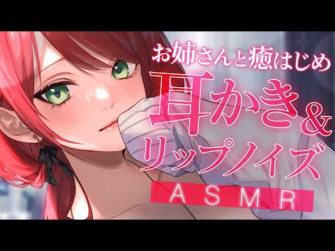 【 ASMR/黒3Dio 】今年もお姉さんと安眠♡耳かきとリップノイズ/Ear Cleaning Sounds【緋乃あかね/Japanese Vtuber】