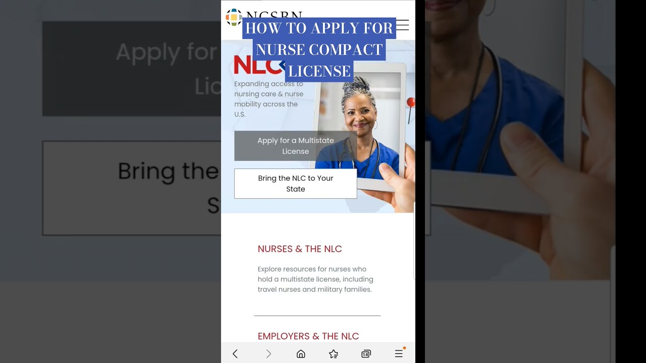 How to apply for Nurse compact License