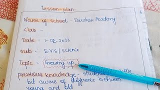 Evs Lesson Plan Format Science Lesson Plan How To Make Lesson Plan Growing Up