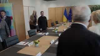 Zelenskyy holds talks with European Union leaders in Brussels