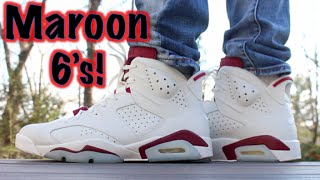 maroon 6s on feet