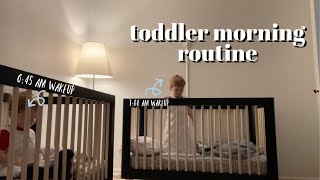 A FULL morning: 2 year old twin toddler morning routine !