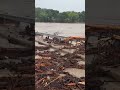 Floodwaters blocking road in Kerrville, TX