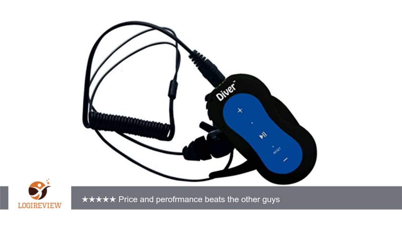 Diver DB10 4GB Waterproof MP3 Player with Waterproof Earphones (Blue