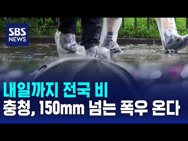 내일까지 전국 비..충청, 150mm 넘는 폭우 온다 / SBS