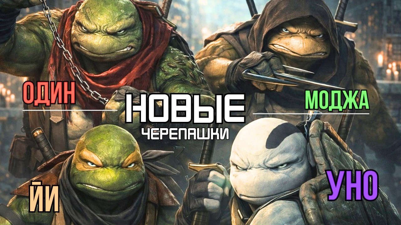 НОВЫЙ СОСТАВ Черепашек Ниндзя (Один, Уно, Моджа, Йи). Полная история.