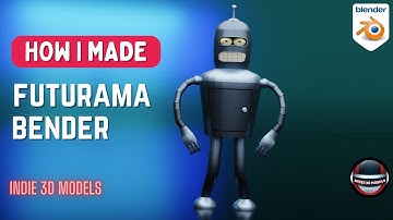 Futurama Bender in Blender - 3D Modeling Timelapse | Ep. 33