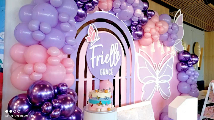 Butterfly theme backdrop decoration | Butterfly backdrop idea