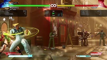 SFV Guile Sonic Boom Loop 49 Hit, 769 Damage, 911 Stun Combo