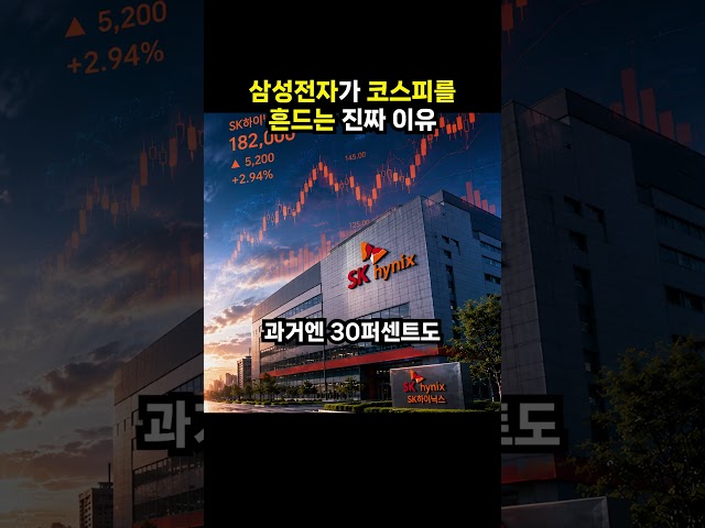 삼성전자가 코스피를 흔드는 진짜 이유 (이슈딸깍)