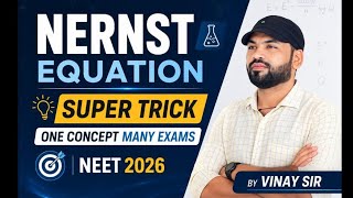 Nernst Equation |lecture-7 chemistry ch-2| for all boards 2026-27| by Vinay sir #NEET #JEE #CUET