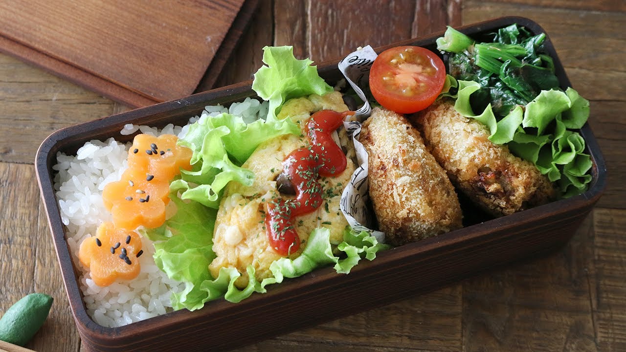 お弁当作り たった3品の簡単コロッケ弁当の作り方bento 5 Youtube