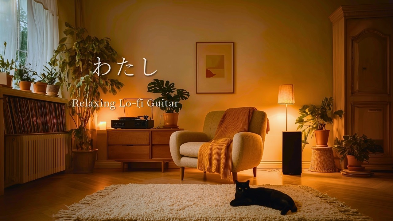 Cozy Night | A Quiet Moment to Yourself 🌙 Relaxing Lo-fi Guitar to Wind Down 🎸 [90 m]