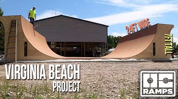 Building a custom 7ft tall halfpipe in Virginia Beach!