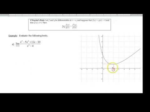 Screencast 3.2.2: Using L'hopitals with zero