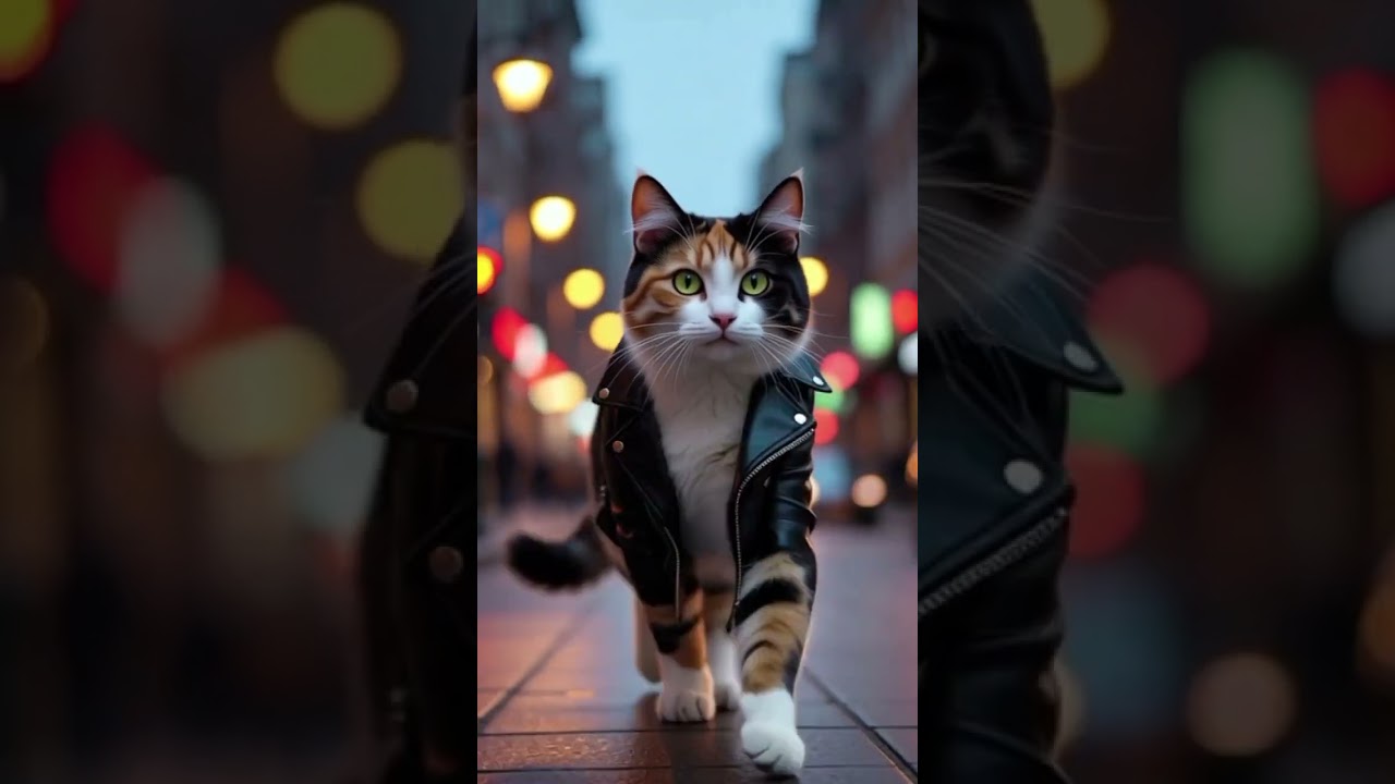Golden Hour Strut 😎🐾 | The Calico Cat Who Owns the City 🌆✨🔥
