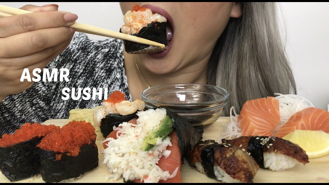 ASMR SUSHI [ Eating Sound ] N.E Lets Eat YouTube