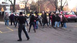 Teachers surprise students with FLASH MOB at winter break dismissal!