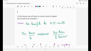 converting units of speed.