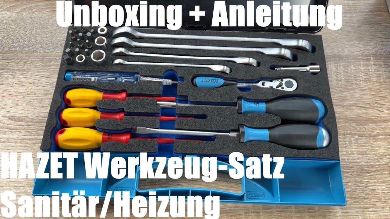 HAZET Werkzeug-Satz Sanitär/Heizung (Sechskant massiv & Vierkant