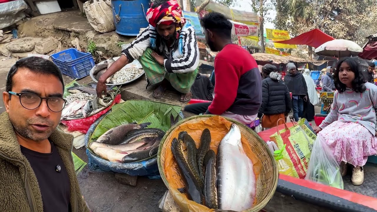 গ্রামের বাজার হতে নদীর বোয়াল বিলের শোল মৃগেল মাছ আনলাম | River Fish in Village Fish Market